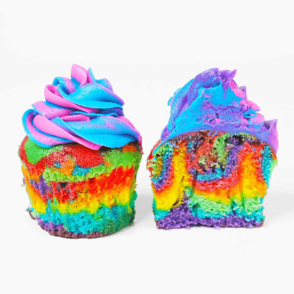 Foodstirs Organic Simply Sweet Vanilla Rainbow Lisa Frank Unicorn Cupcakes