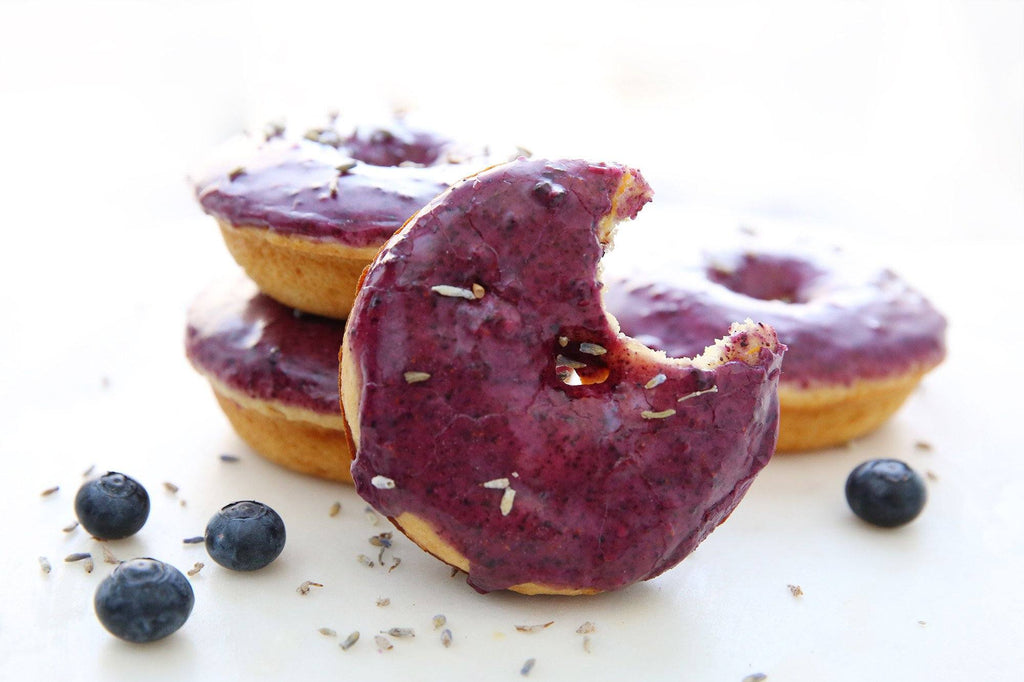 Blueberry Glazed Lavender Donuts