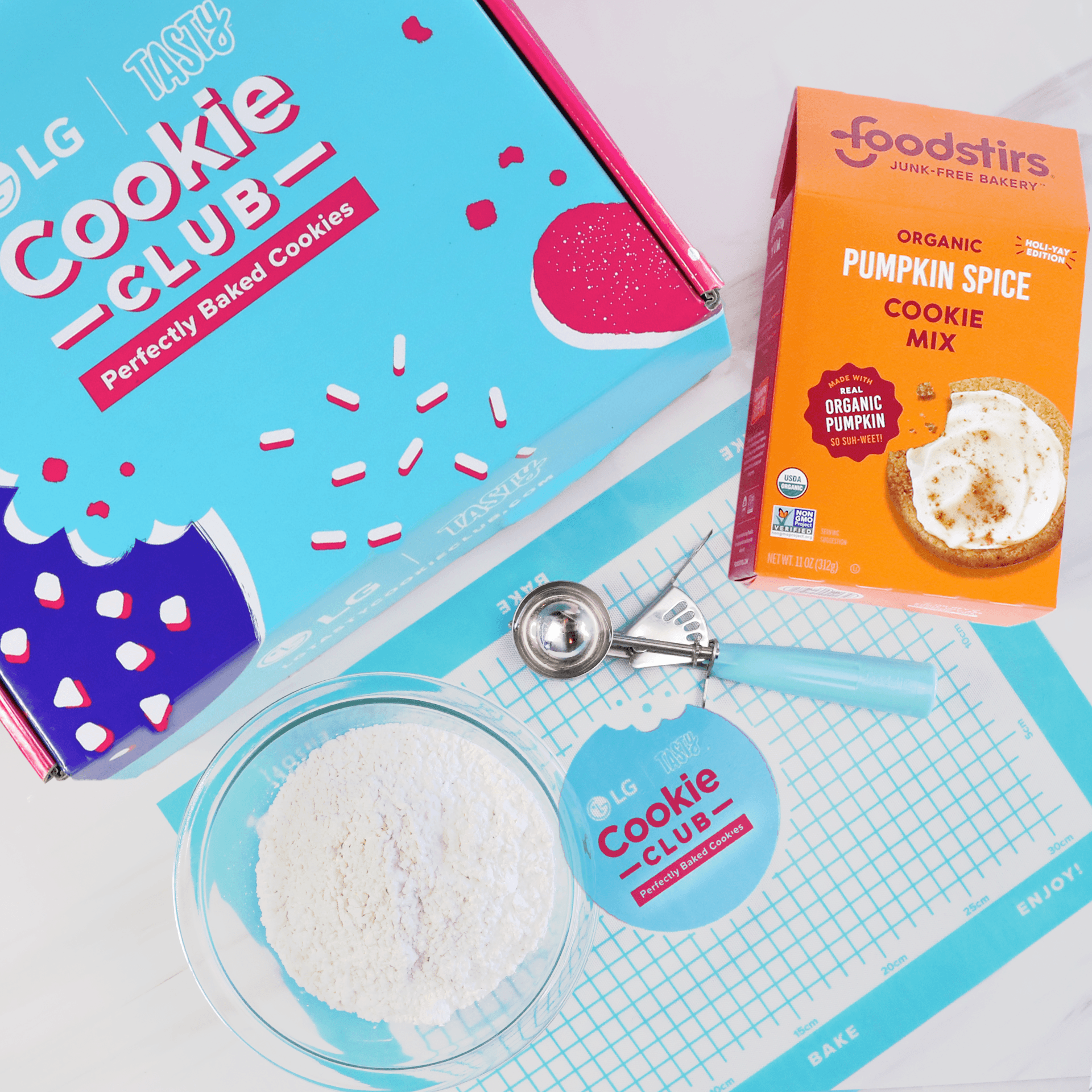 Pumpkin Spice & Everything Nice Cookie Sandwich Kit - LG Tasty Cookie Club Kit Foodstirs 